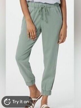 Cloth & stone Women's Sage Green Drawstring Joggers Medium